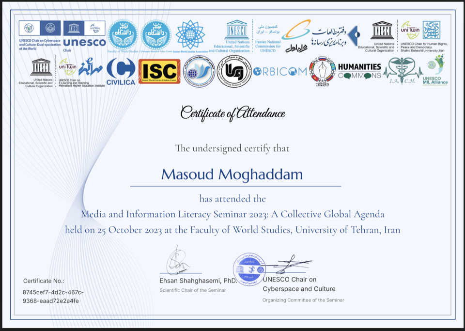 Certificate